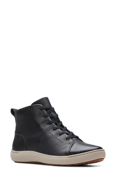 Clarks high top trainers discount