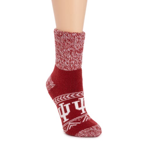 Muk Luks Gameday Unixex Short Heat Retainer Socks In Red