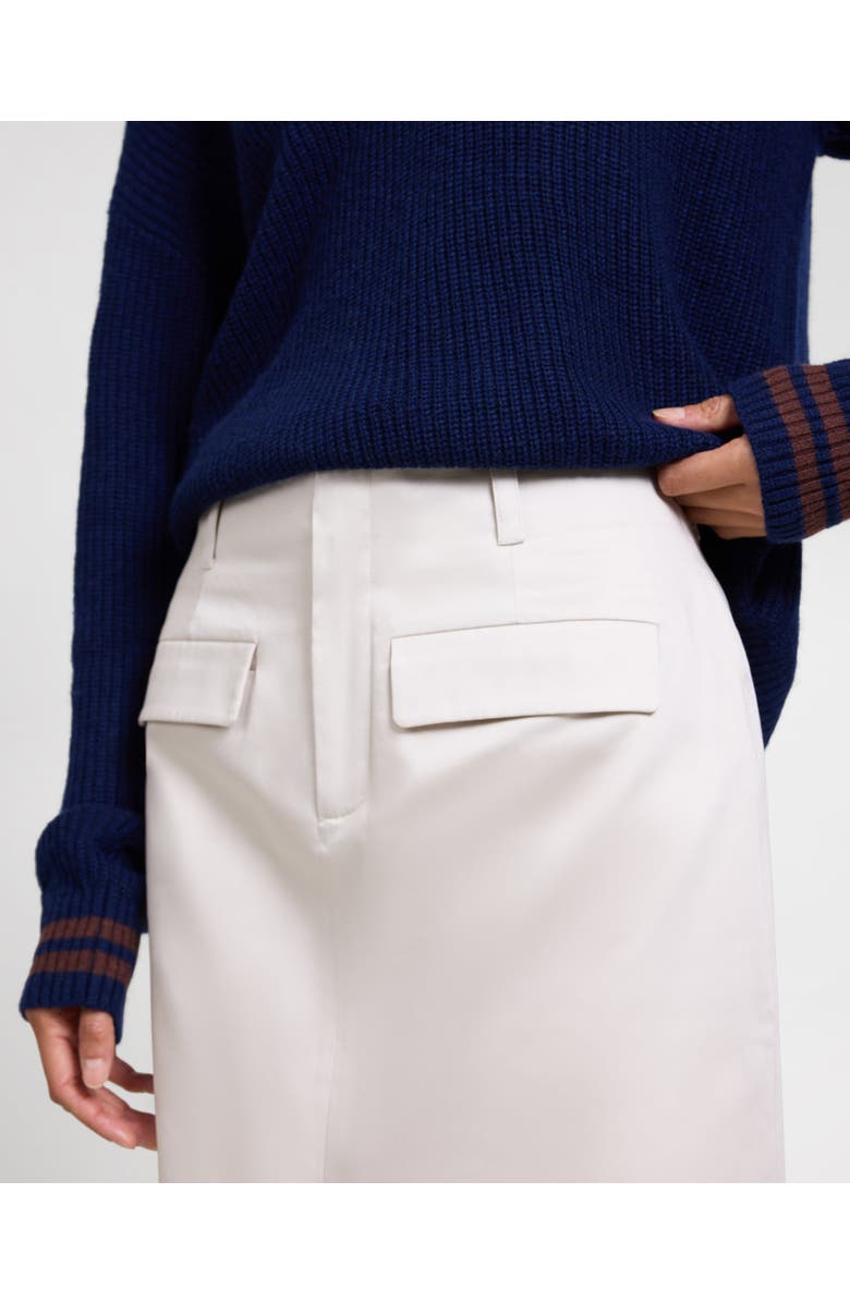 Onia Front Slit Midi Skirt, Alternate, color, Stone