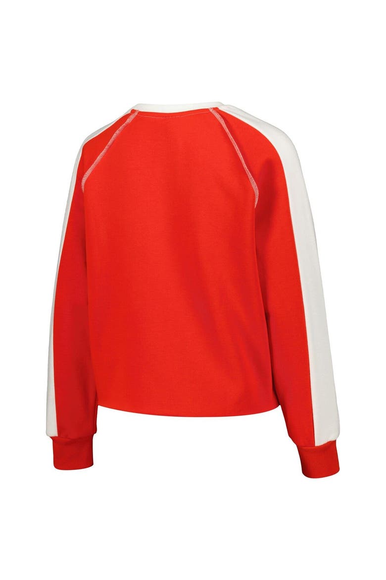 Women's Gameday Couture Red Wisconsin Badgers Blindside Raglan Cropped Pullover Sweatshirt, Alternate, color, Red