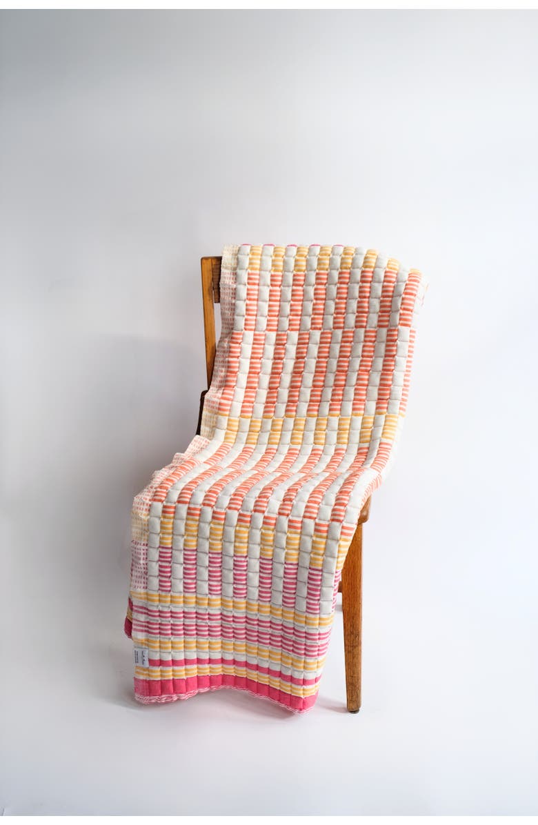 Inner Child Sunset Sujani Quilt, Alternate, color, Queen