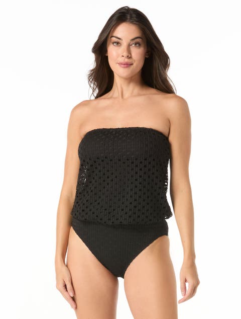 Crochet Blouson Tankini Top