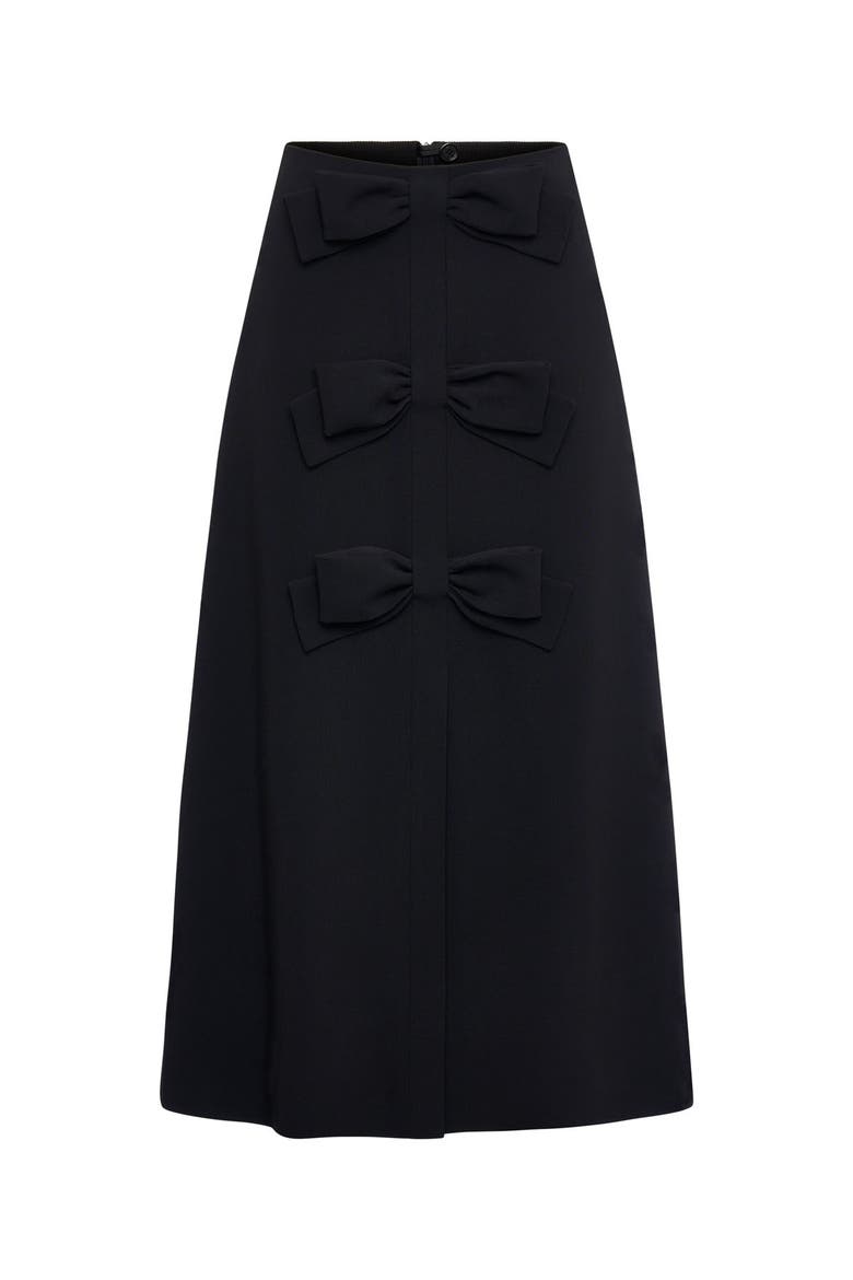A-Line Skirt With Bow Details, Main, color, Black