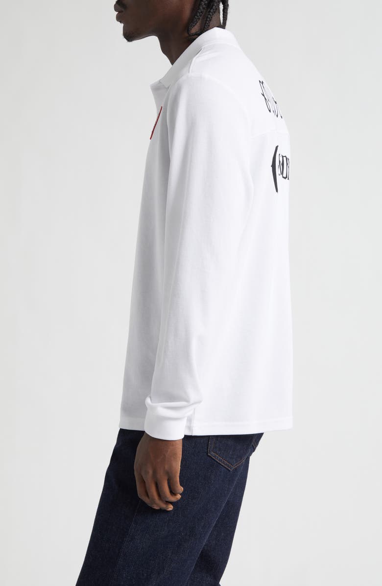 Malbon Golf Grateful Dead Stealie Long Sleeve Polo, Alternate, color, White