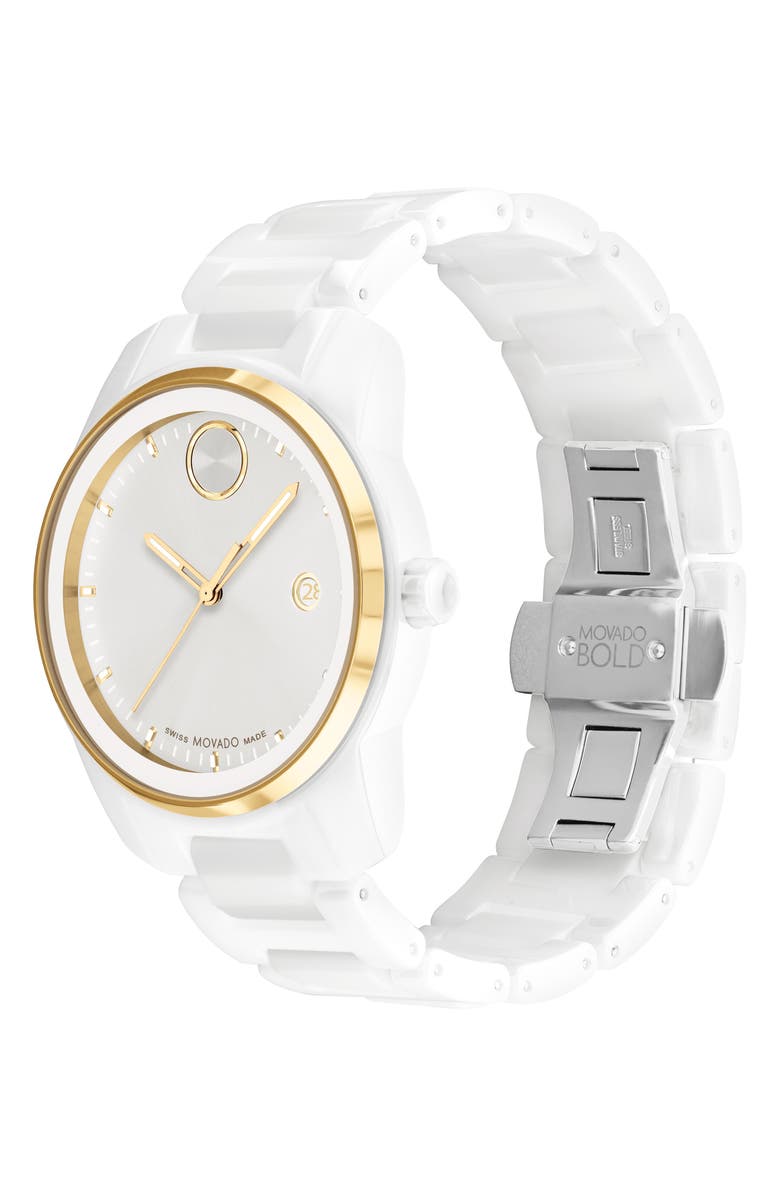 Movado Bold Verso Ceramic Bracelet Watch, 42mm, Alternate, color, 