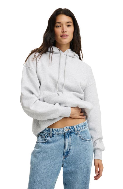 Cotton On Women's Premium Oversized Hoodie in Soft Grey Marle 