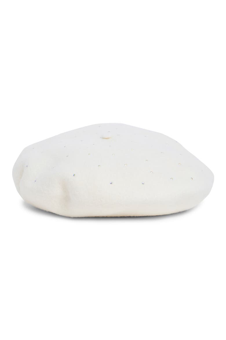 disco wool blend beret, Alternate, color, CREAM