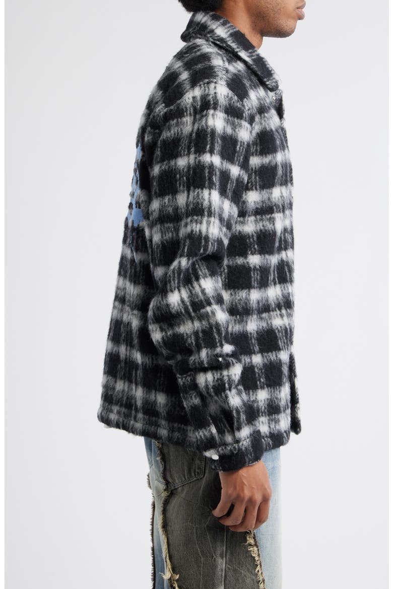 Parlan Pixel Cross Graphic Plaid Shacket, Alternate, color, BLACK PIXEL CROSS