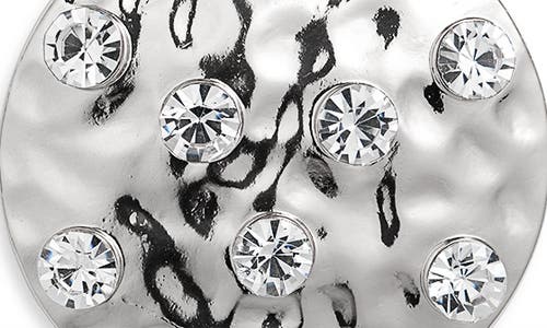 Tasha Hammer Disc Double Drop Earrings In Metallic