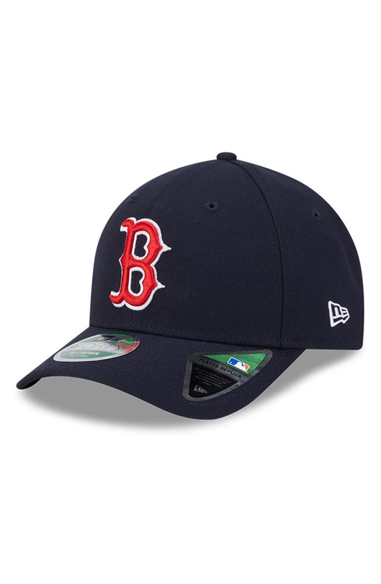 New Era Men's New Era Navy Boston Red Sox Player Replica 9FORTY Adjustable Hat, Main, color, Navy