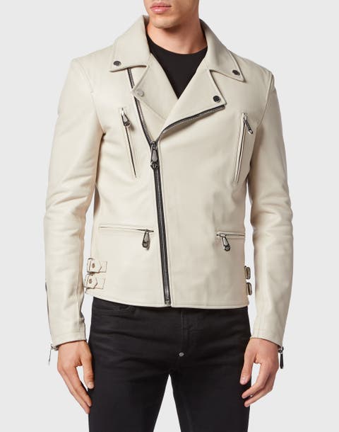 Leather Jacket Gothic Plein Men