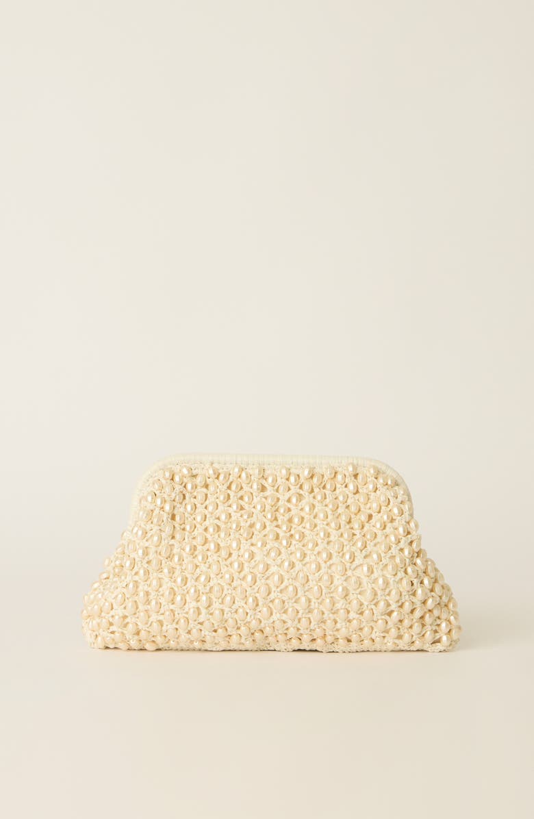 BTB Los Angeles Perola Woven Clutch, Main, color,
