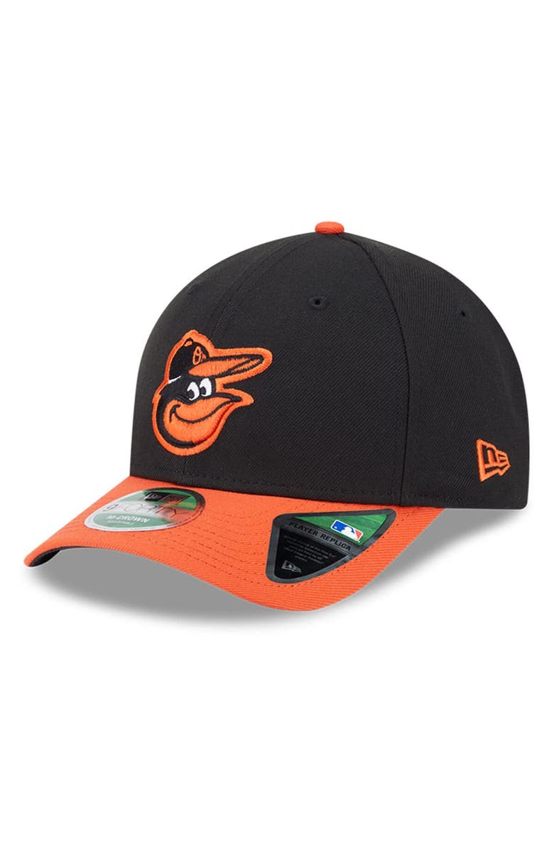 New Era Men's New Era Black Baltimore Orioles Player Replica 9FORTY Adjustable Hat, Main, color, Black
