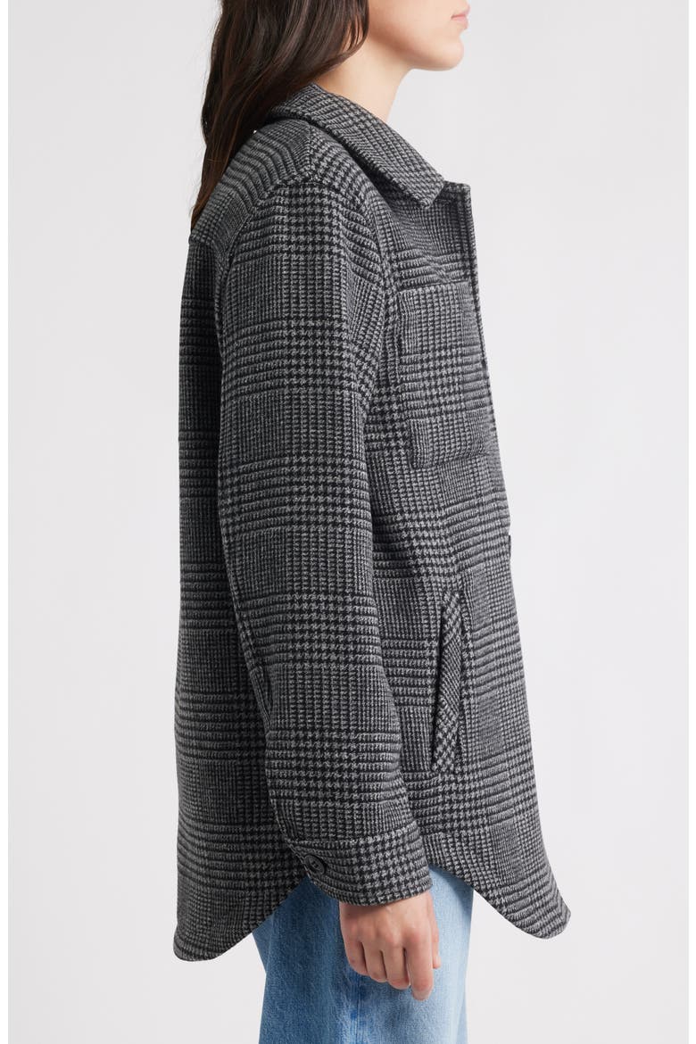 Plaid Shirt Jacket, Alternate, color, GREY/ BLACK