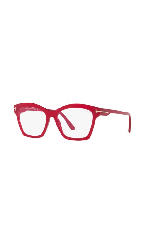 Tom Ford 53mm Square Optical Glasses In Red