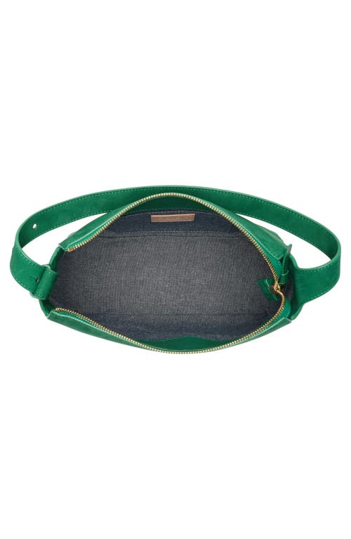 Clare V . Fleurine Leather Shoulder Bag In Green