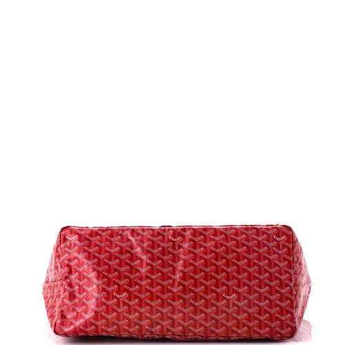 Pre-owned Goyard Goyard Saint Louis Tote Printed Coated Canvas Gm In Red