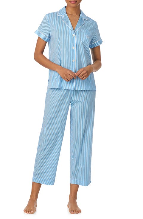 Cotton Blend Crop Pajamas