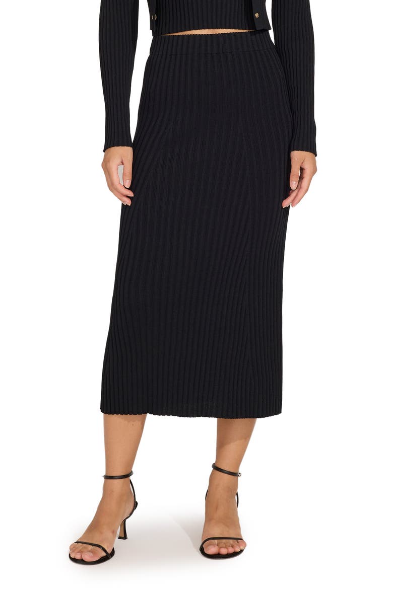 The Yvette Midi Skirt, Main, color, BLACKOUT