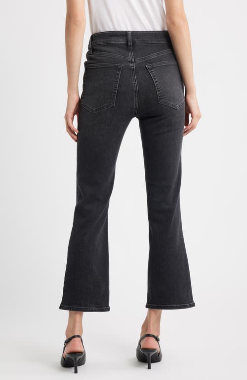 Frame The Reboot High Waist Ankle Bootcut Jeans In Black