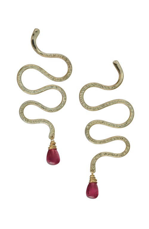 Albisia Serpent Ruby Earrings