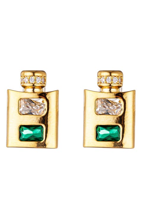 CZ Flask Stud Earrings