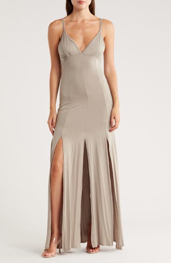 GO COUTURE Panel Cut Maxi Dress in Kashmir at Nordstrom Rack, Size Small