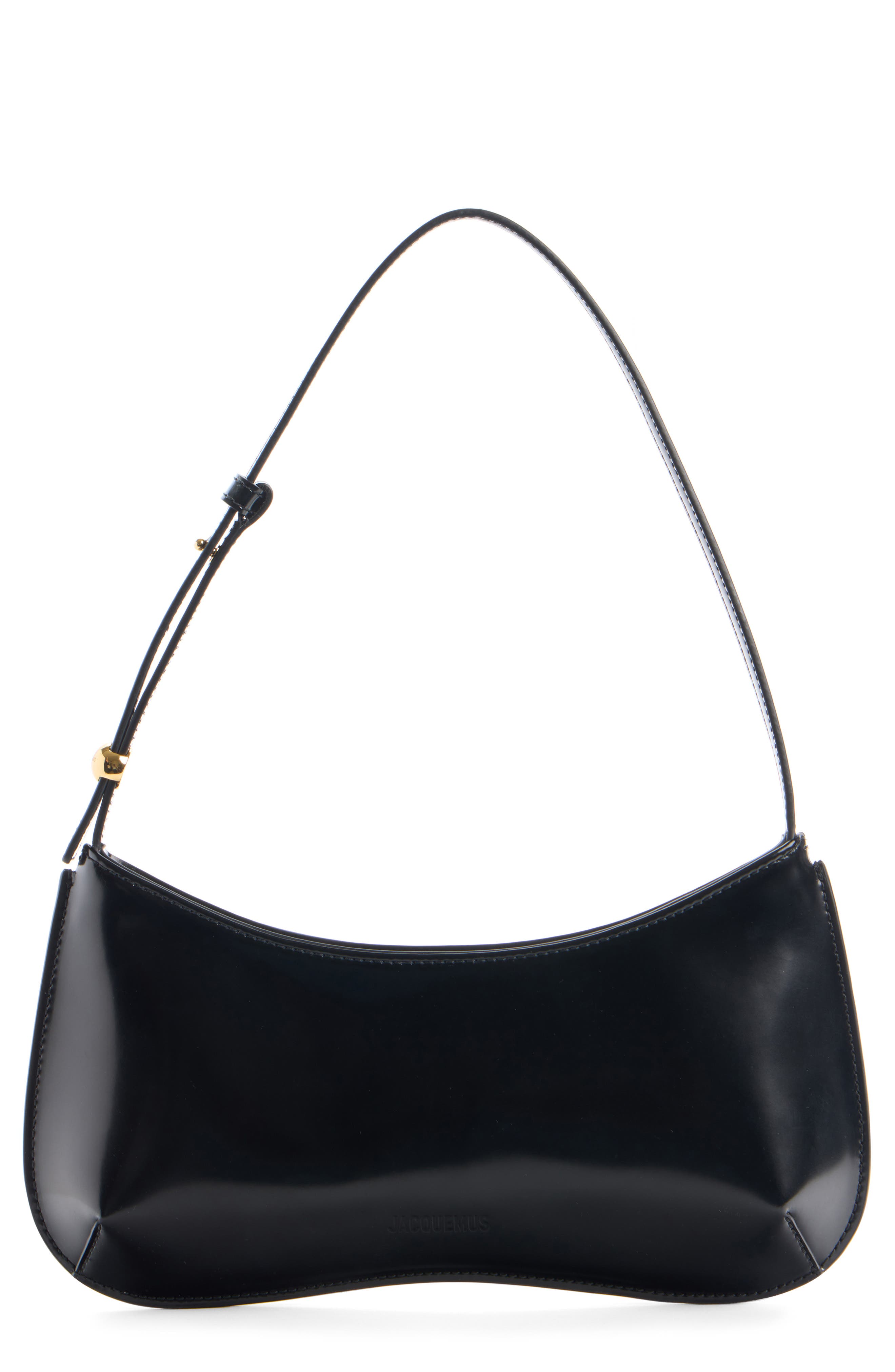 Jacquemus Le Bisou Leather Shoulder Bag, Main, color, Black 990