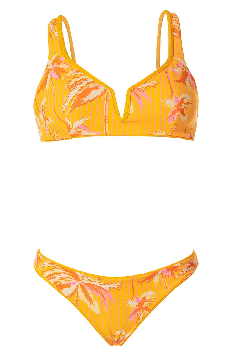 Maaji Sunbeam Sorbet Iconic Reversible Bikini Bottoms, Alternate, color, Yellow