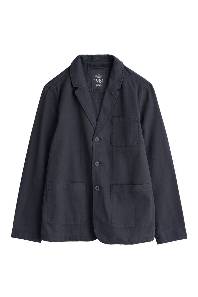 Tollgate Herringbone Linen & Organic Cotton Blazer, Alternate, color, INKWELL