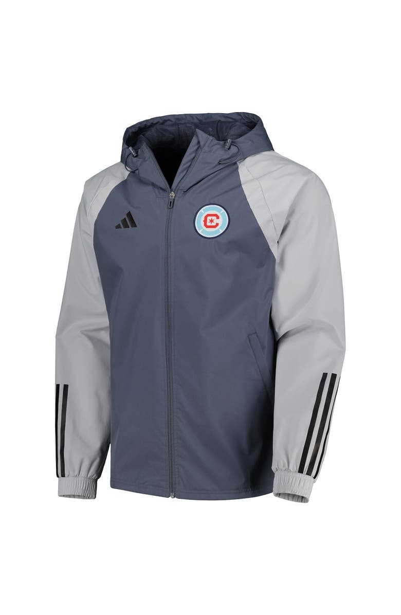 adidas Men's adidas Charcoal Chicago Fire All-Weather Raglan Hoodie Full-Zip Jacket, Alternate, color,
