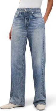 rag & bone rb Miramar Pull On Wide Leg Cotton Terry Sweatpant Jeans