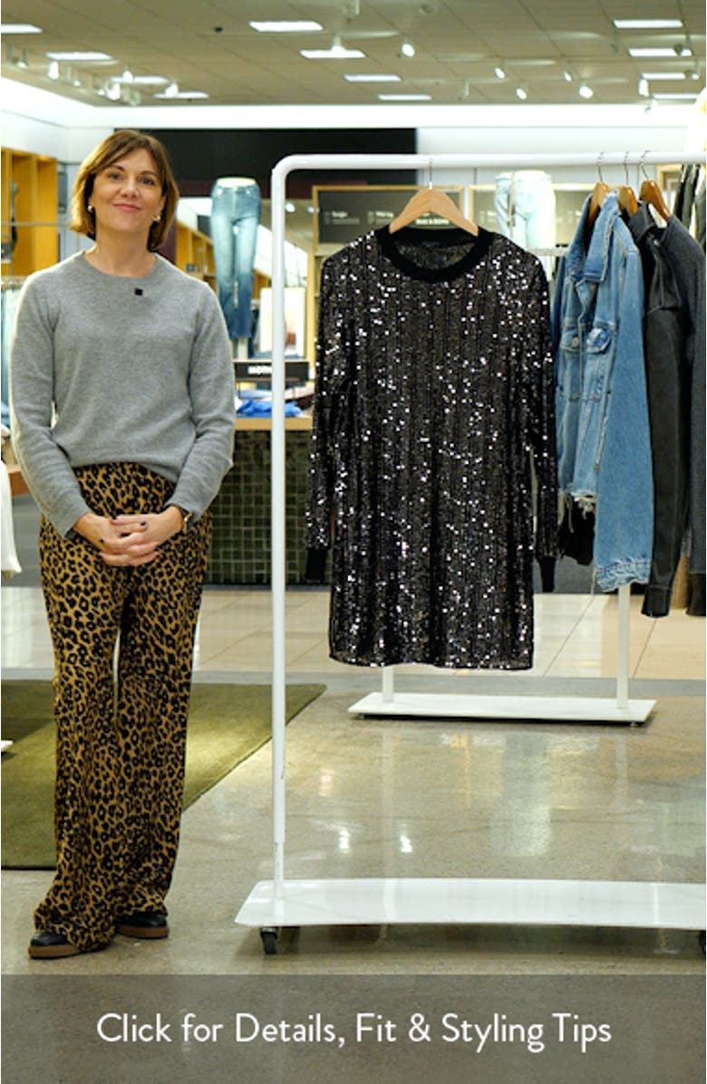 Solstice Sequin Long Sleeve Dress, sales video thumbnail