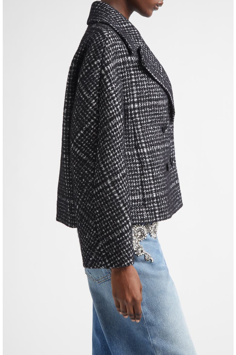 Double Breasted Plaid Crop Jacket, Alternate, color, QUADRI-CHECK-TARTAN