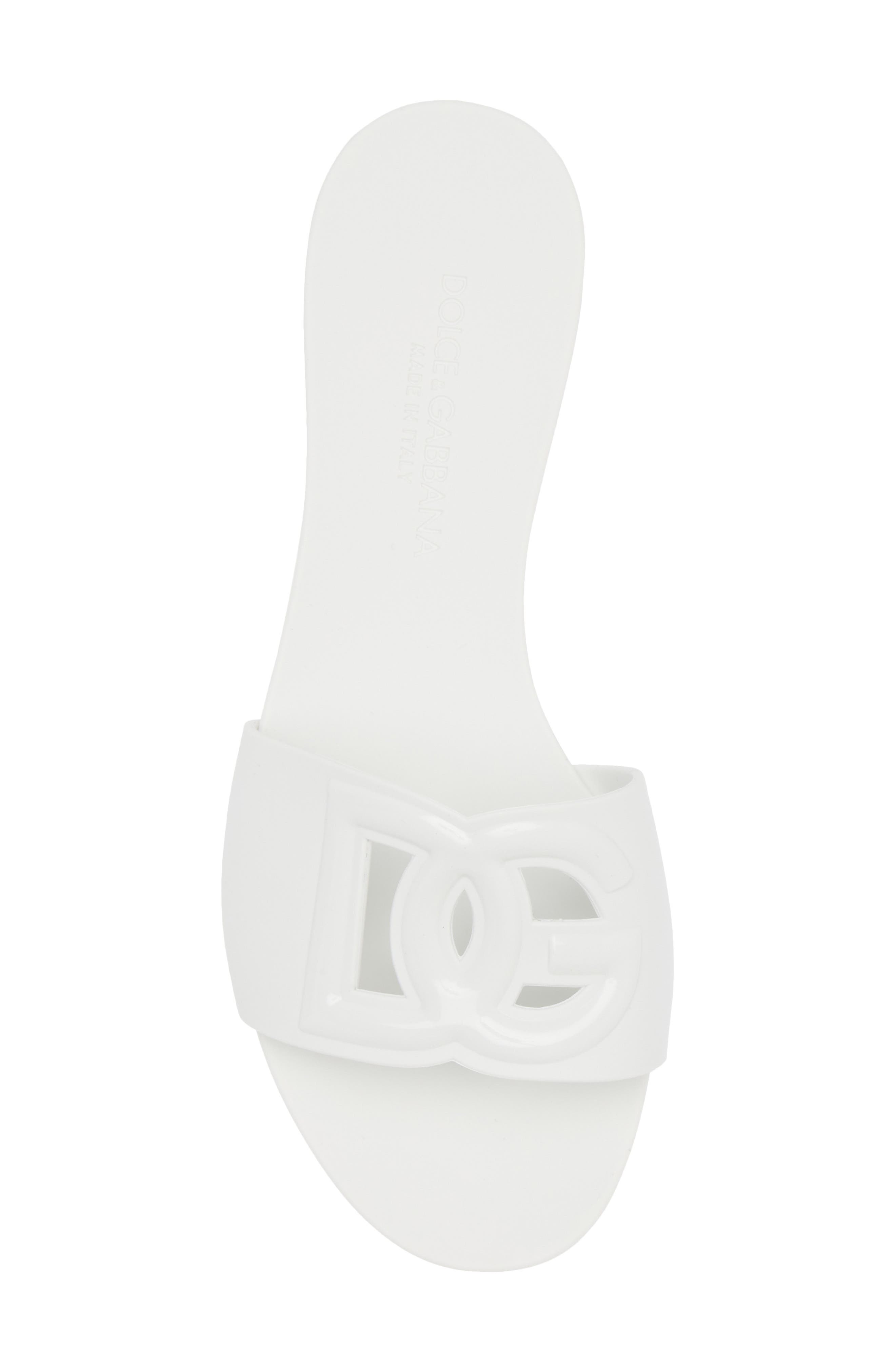 Bianca Interlock Slide Sandal, Alternate, color, BIANCO