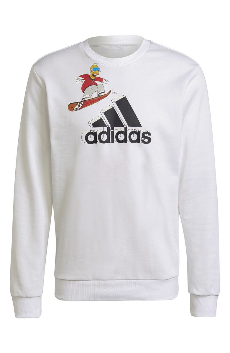 adidas The Simpsons Snowboard Graphic Sweatshirt, Main, color, 