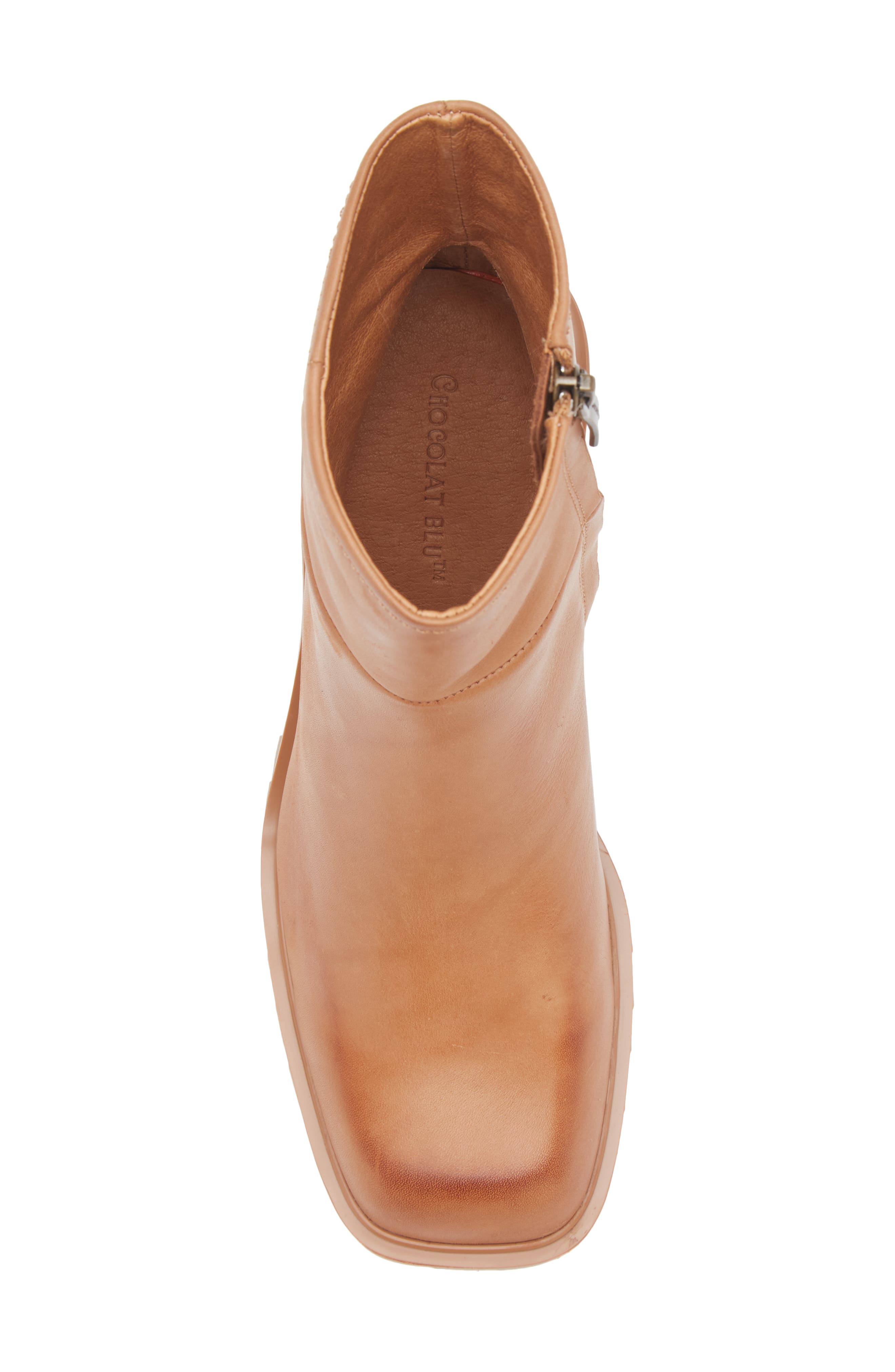 Chocolat Blu Navi Platform Bootie, Alternate, color, Tan Leather