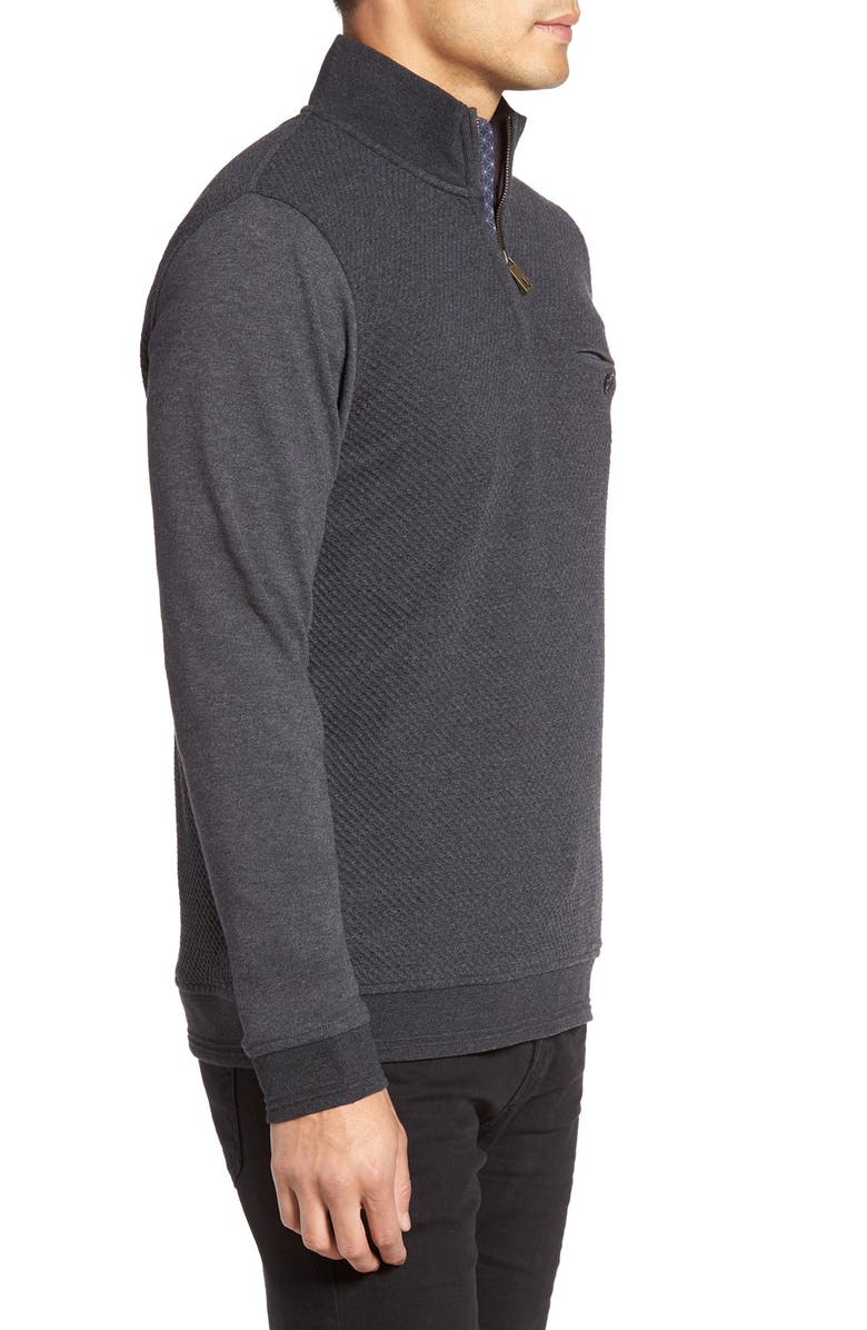 Ted Baker London Draco Quarter Zip Pullover, Alternate, color, 