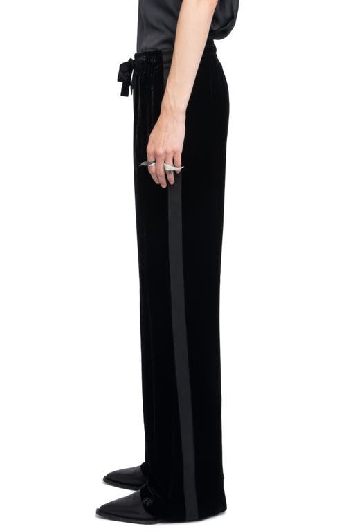 Zadig & Voltaire Poma Velvet Drawstring Pants In Black