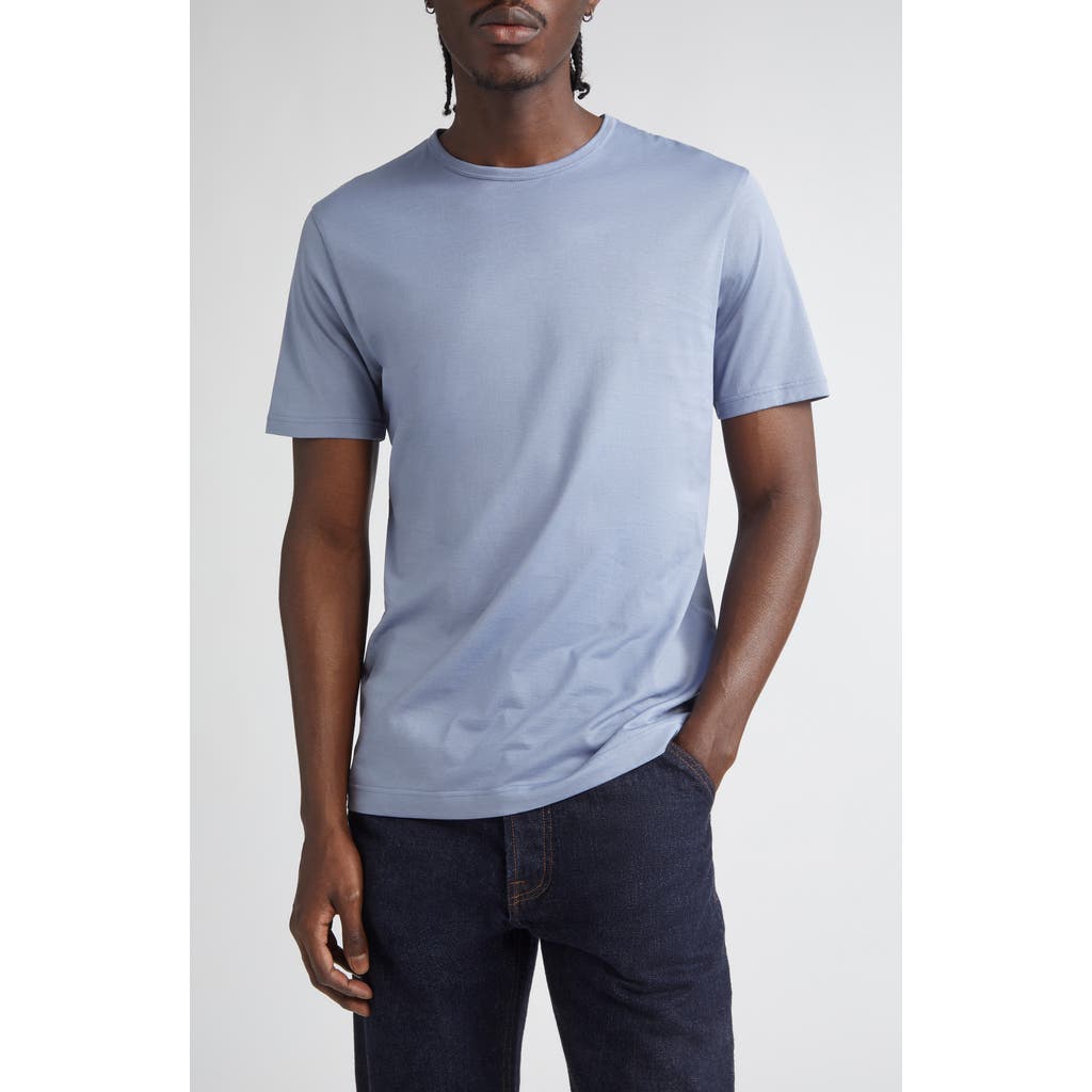 Sunspel Cotton Crewneck T-Shirt in Vintage Blue  product
