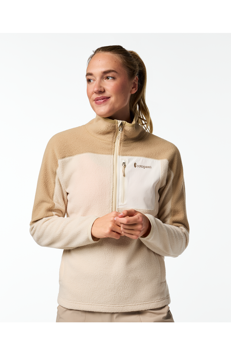 Cotopaxi Abrazo Fleece Half-Zip Jacket - Women's, Main, color, Khaki And Cream