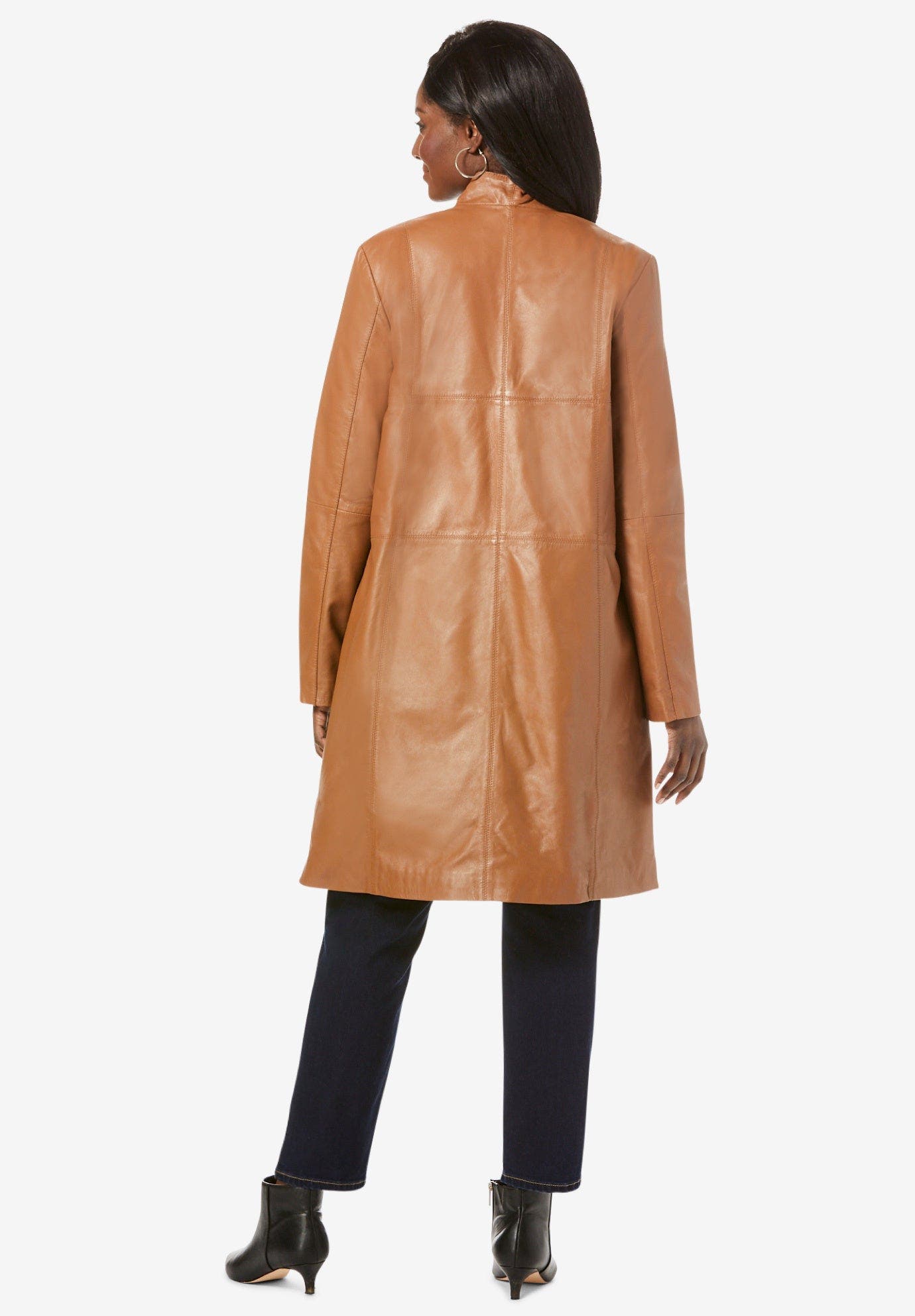 Leather Swing Coat - image 4