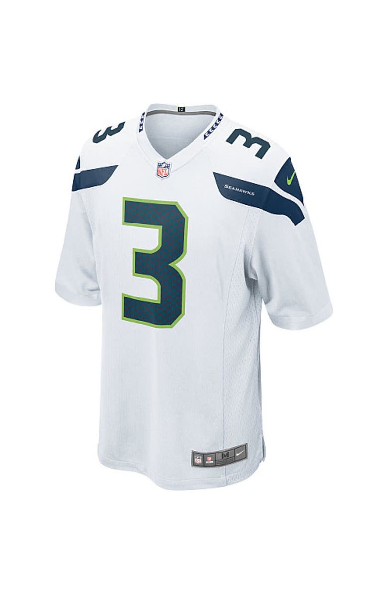 Nike Youth Seattle Seahawks Russell Wilson Nike White Game Jersey, Alternate, color,