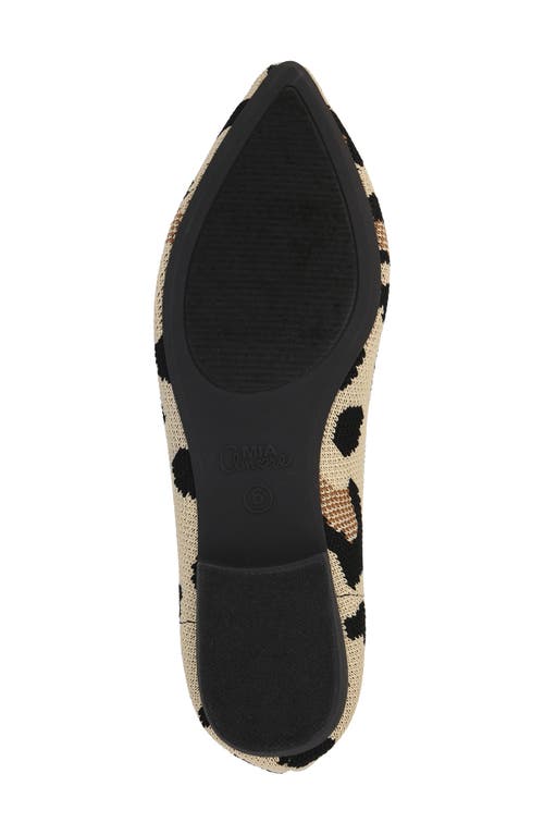 Mia Amore Josey Stretch Knit Flat In Leopard