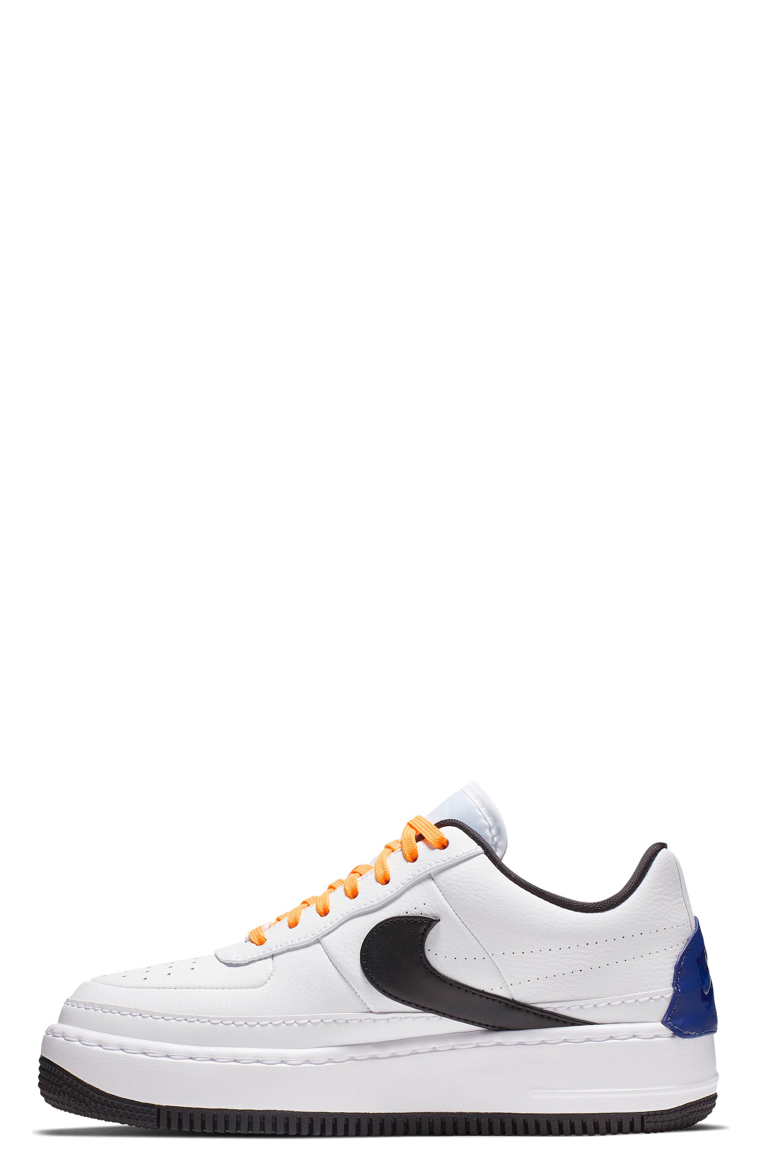 Air Force 1 Jester XX Sneaker, Alternate, color, WHITE/ BLACK/ LASER ORANGE