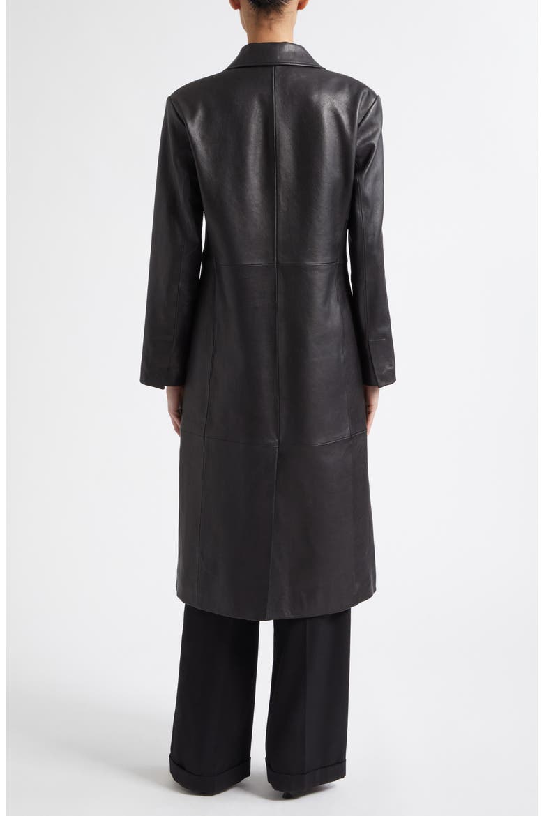 Aisa Leather Coat, Alternate, color, BLACK