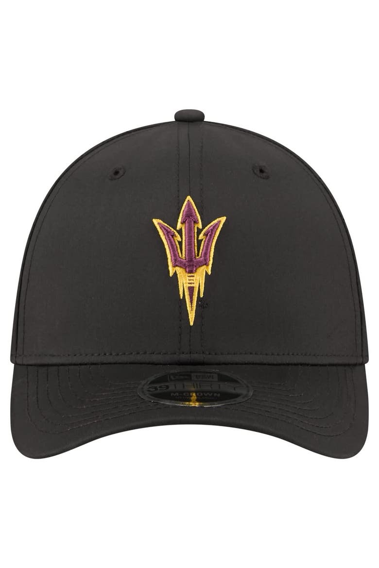 Men's New Era  Black Arizona State Sun Devils 39THIRTY M-Crown Flex Fit Hat, Alternate, color, Black