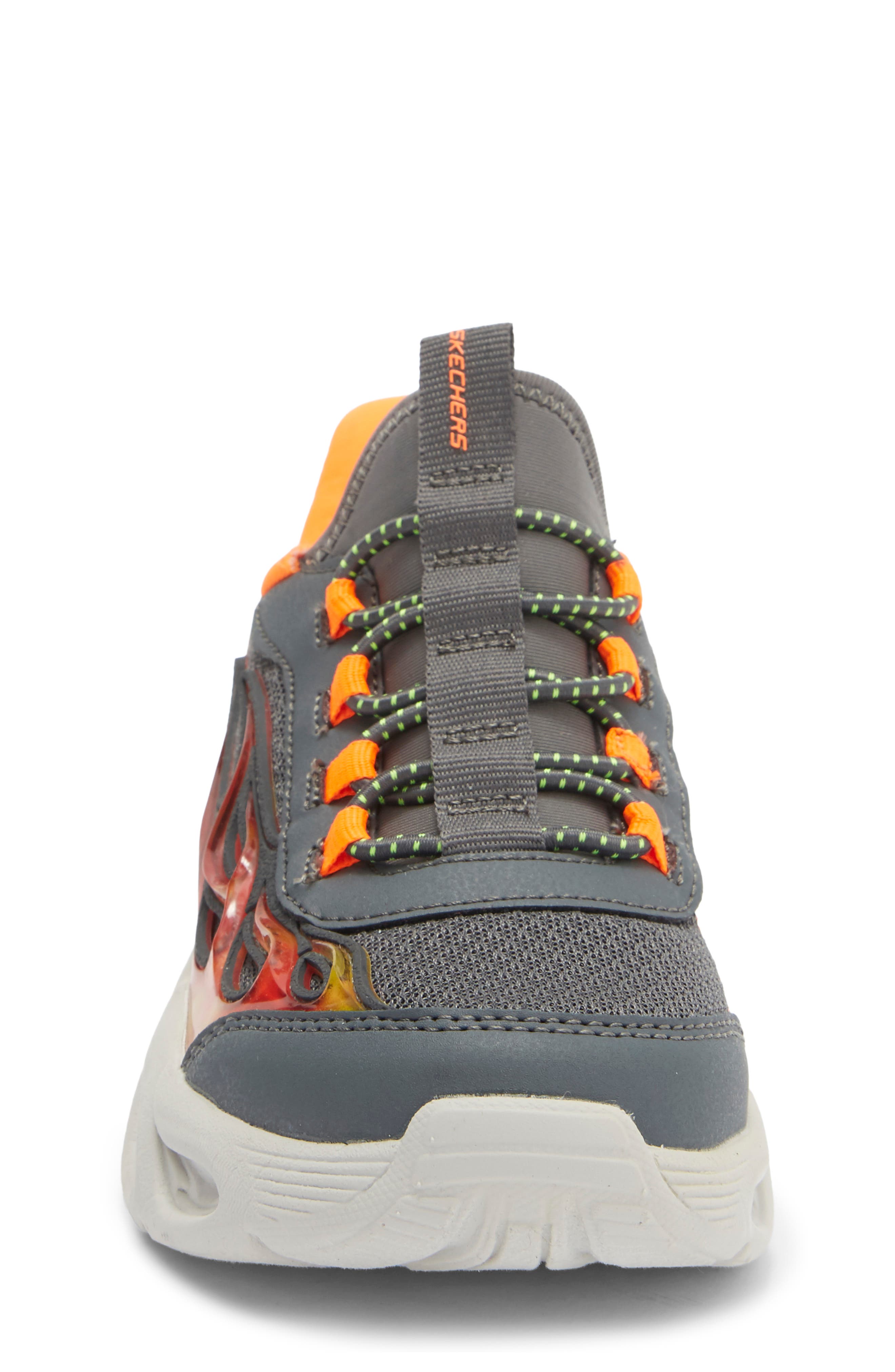 Kids' Thermo-Flash 2.0 Heat-Brisk Light-Up Sneaker, Alternate, color, CHARCOAL/ ORANGE