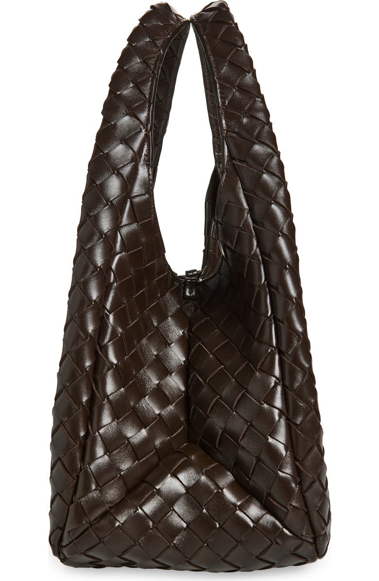 Bottega Veneta Campana Intrecciato Leather Shoulder Bag, Alternate, color, 2190 Fondant-M Brass