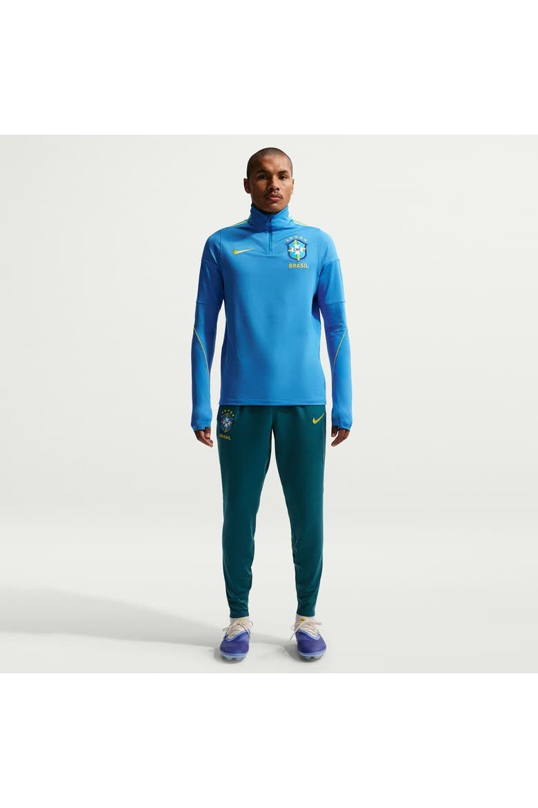 Men's Nike Blue Brazil National Team 2026 Strike Dri-FIT Quarter-Zip Drill Top, Main, color, Blue
